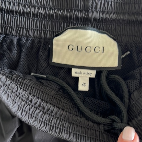 Gucci Swim Shorts with Brown and Tan Stripes - Picture 4 of 6
